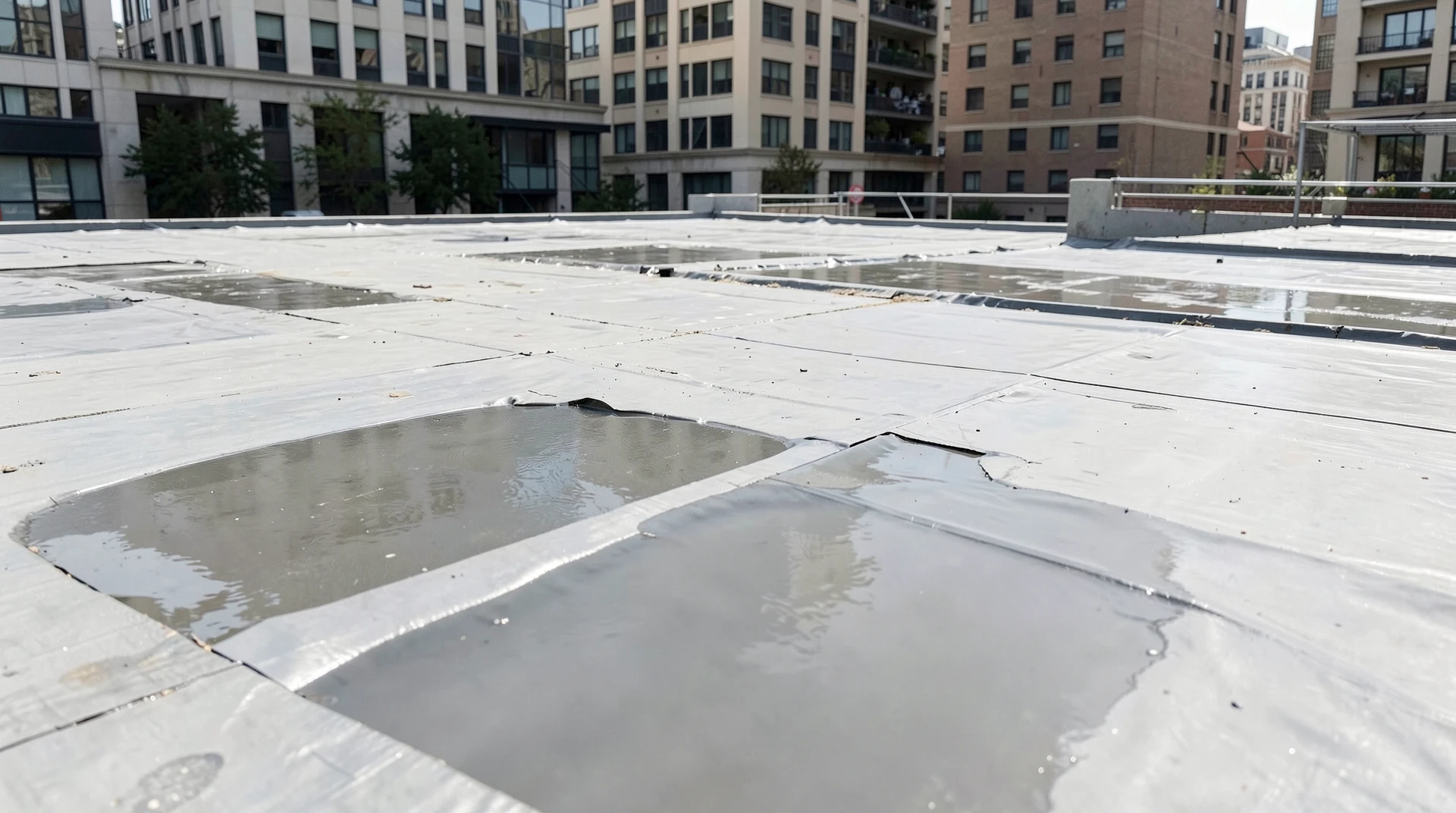 Standing Water on Low-Slope Roof Membranes: Solutions for North Dallas Properties, Roof Replacement