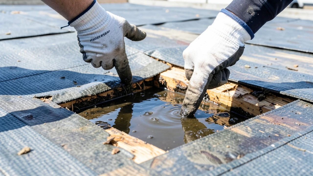 When Standing Water Appears: Understanding the True Risks on Flat Roofs, Roof Replacement
